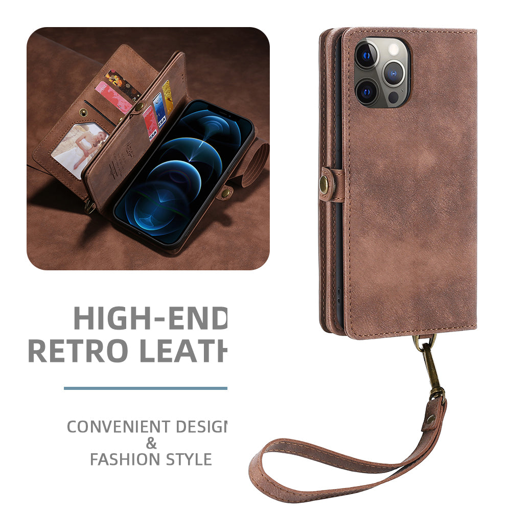 MEGSHI 021 Series pro iPhone 14 Pro Max PU kožený nárazuvzdorný stojánek Magnetický odnímatelný peněženkový obal na telefon MEGSHI 021 Series pro iPhone 14 Pro Max PU kožený nárazuvzdorný stojánek Magnetický odnímatelný peněženkový obal na telefon